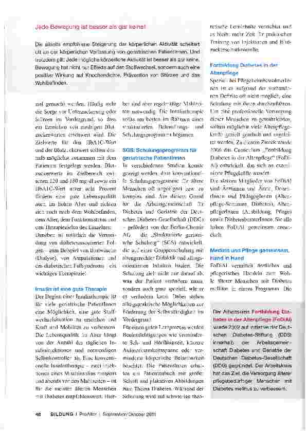 Vorschauseite 3: Diabetes in der Altenpflege