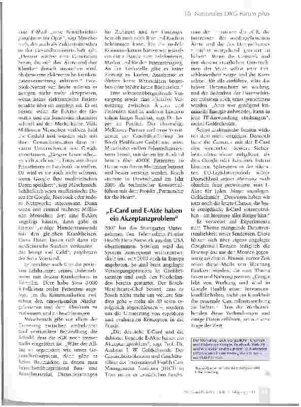 Vorschauseite 3: eGK war gesternChancen und Risiken von Google, Facebook und Co.