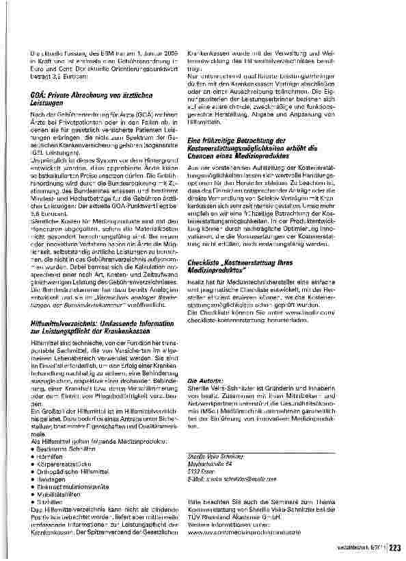 Vorschauseite 4: Die wichtigsten Kostenerstattungs regelungen für Medizinprodukte in Deutschland