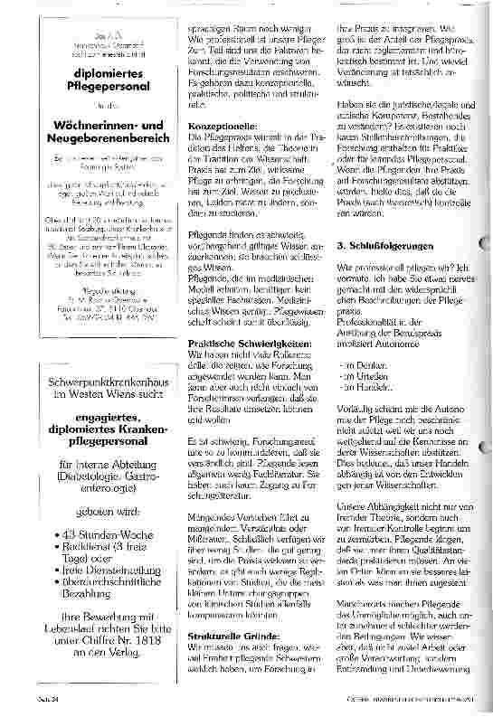 Vorschauseite 6: Grundwerte der Pflege - wie professionell pflegen wir?