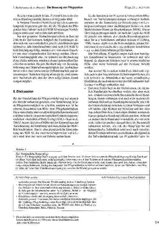 Vorschauseite 6: Die Messung von Pflegezeiten - methodische und inhaltliche Probleme