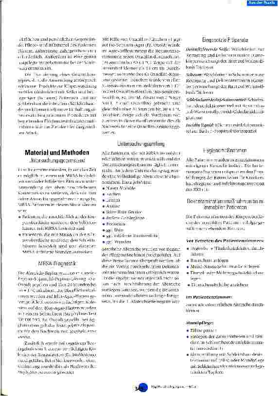 Vorschauseite 2: Konzept zur Dekontamination von MRSA-Patienten