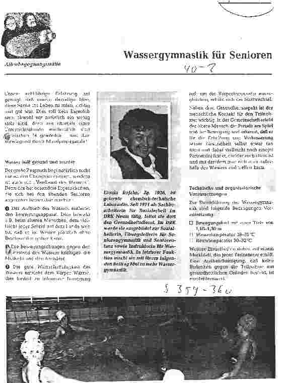 Vorschauseite 1: Wassergymnastik für Senioren