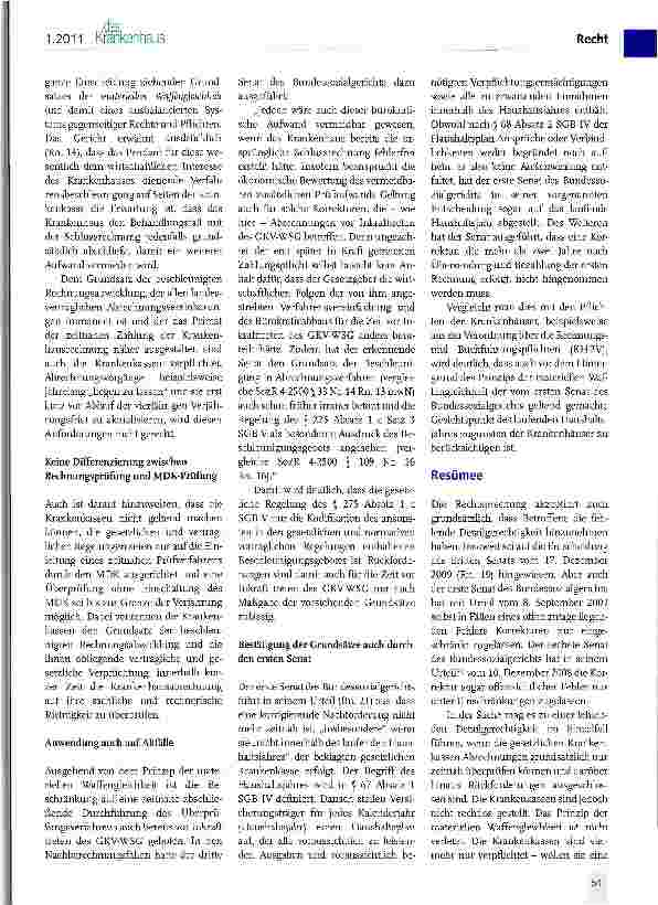 Vorschauseite 4: Rückforderungen durch gesetzliche Krankenkassen