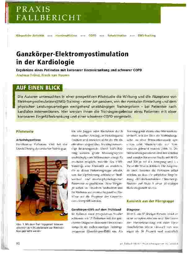 Vorschauseite 1: Ganzkörper-Elektromyostimulation in der Kardiologie