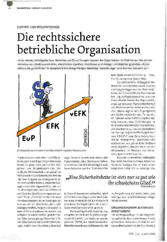 Vorschauseite 1: Die rechtssichere betriebliche Organisation
