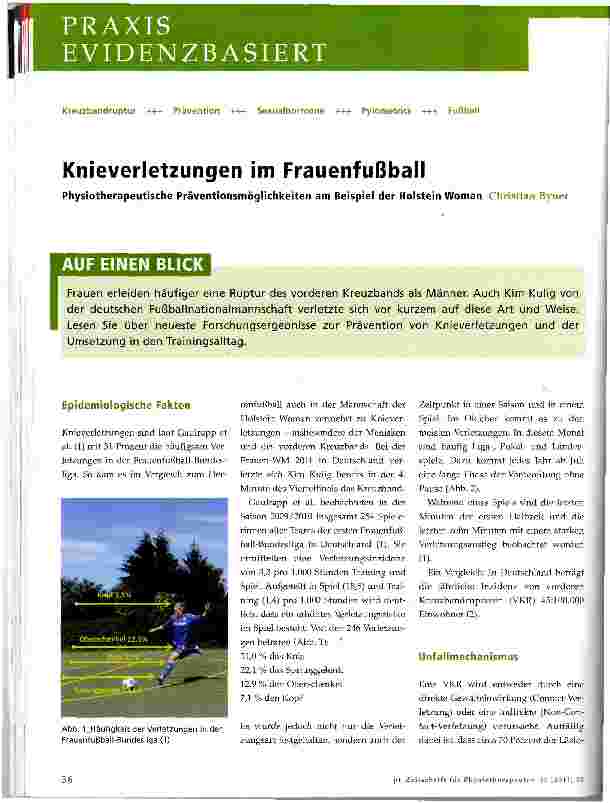 Vorschauseite 1: Knieverletzungen im Frauenfußball