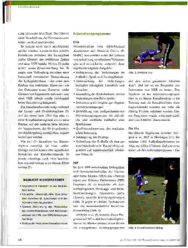 Vorschauseite 3: Knieverletzungen im Frauenfußball