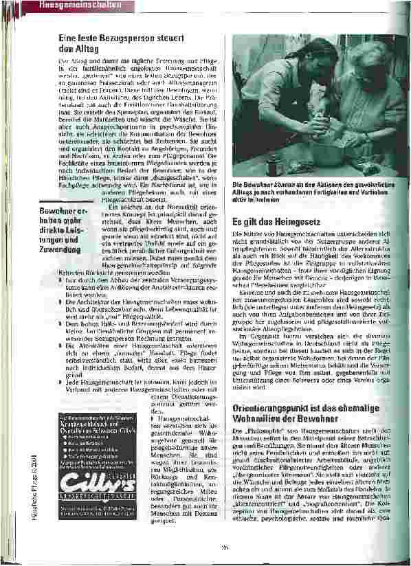 Vorschauseite 2: Pflegeheime ambulant gedacht