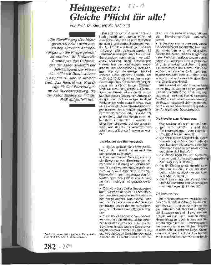 Vorschauseite 1: Heimgesetz: Gleiche Pflicht für alle!