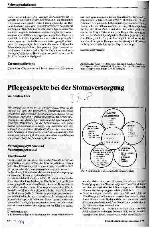 Vorschauseite 1: Pflegeaspekte bei der Stomaversorgung