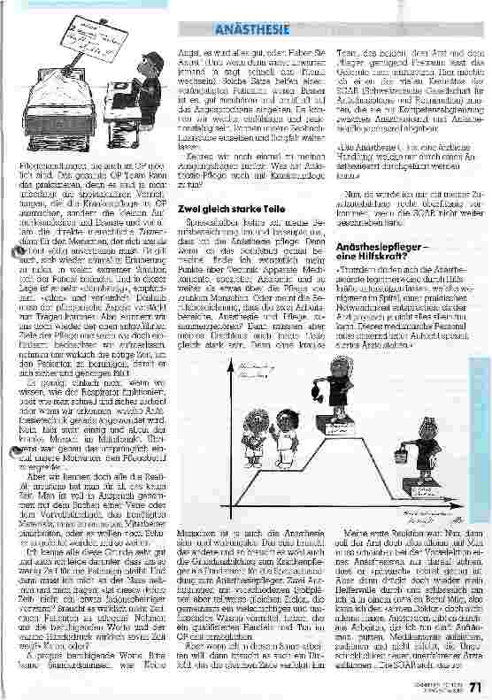 Vorschauseite 2: Anästhesie versus Pflege?
