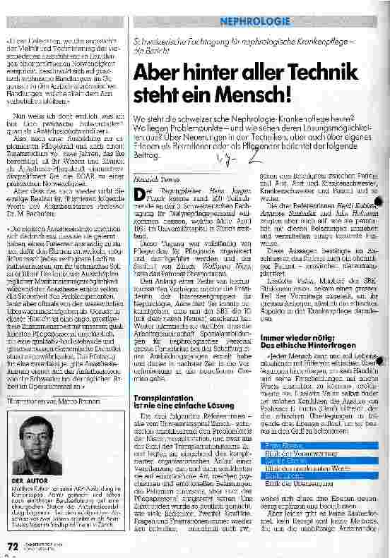 Vorschauseite 3: Anästhesie versus Pflege?