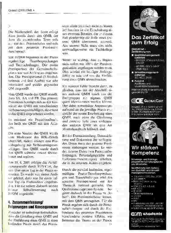 Vorschauseite 2: Der Weg einer Praxis zur Zertifizierung nach ISO 9001: 2000