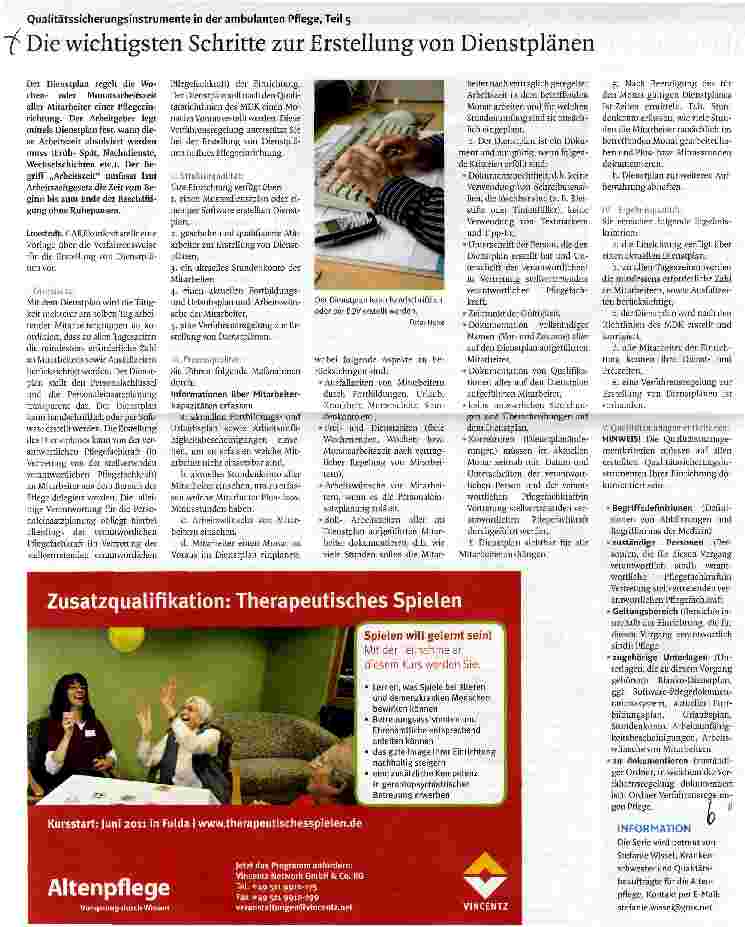 Vorschauseite 1: Die wichtigsten Schritte zur Erstellung von Dienstplänen