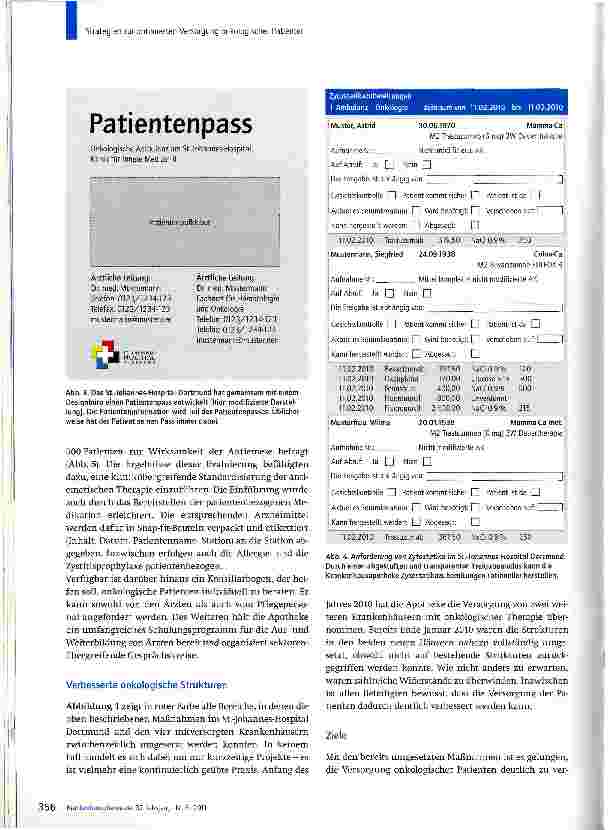 Vorschauseite 5: Strategien zur optimierten Versorgung onkologischer Patienten