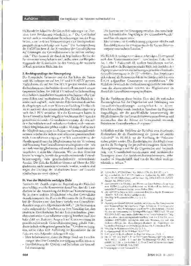 Vorschauseite 3: Die Regelungen der Patientenrechte-Richtlinie zur grenzüberschreitenden Inanspruchnahme von Gesundheitsdienstleistungen in der EU