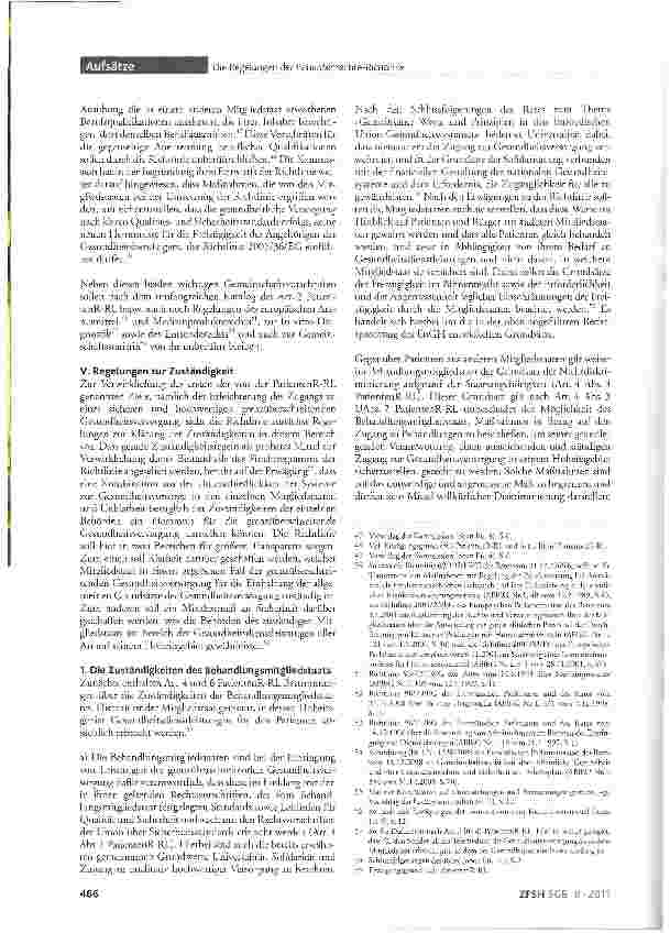 Vorschauseite 5: Die Regelungen der Patientenrechte-Richtlinie zur grenzüberschreitenden Inanspruchnahme von Gesundheitsdienstleistungen in der EU