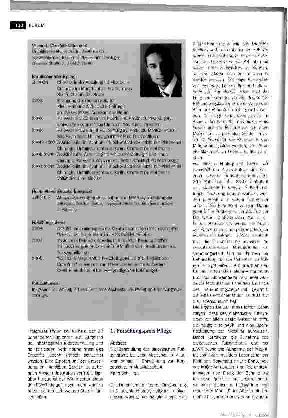 Vorschauseite 4: Forschungspreis Medizin und Pflege 2009 der Stiftung Fondation Le Lous: Die Preisträger und ihre Arbeiten