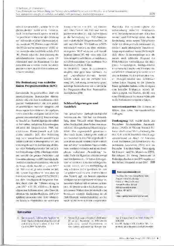 Vorschauseite 4: Neue Konzepte zur Behandlung der Pulmonalarteriellen Hypertonie im Kindesund Erwachsenenalter
