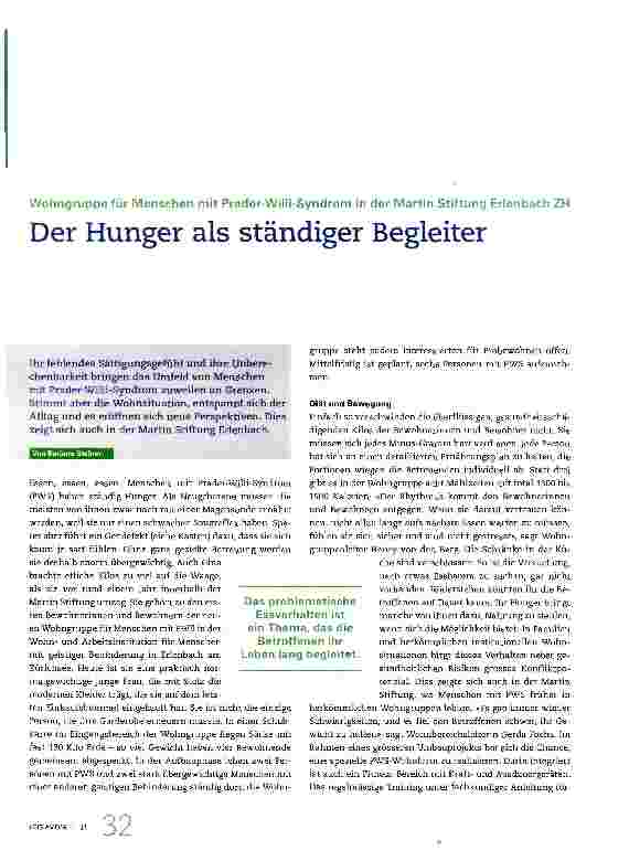 Vorschauseite 1: Der Hunger als ständiger Begleiter