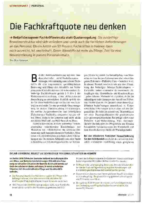 Vorschauseite 1: Die Fachkraftquote neu denken