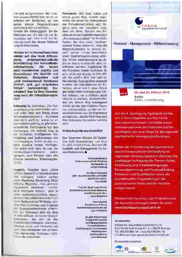 Vorschauseite 4: Achtung: Wichtig für alle Kliniken!