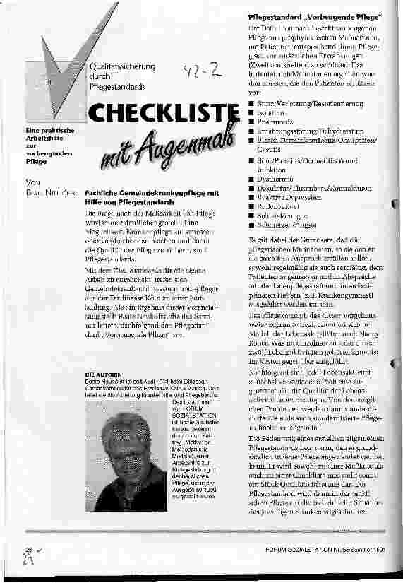 Vorschauseite 1: Checkliste mit Augenmaß