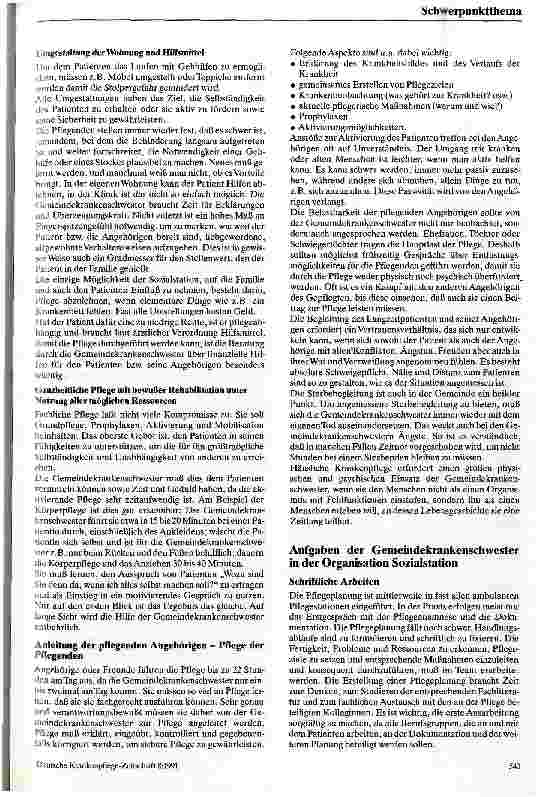 Vorschauseite 2: Die Gemeindekrankenschwester als Generalistin