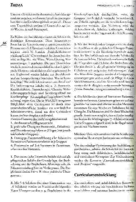 Vorschauseite 3: Das Schulkonzept einer Krankenpflegeschule
