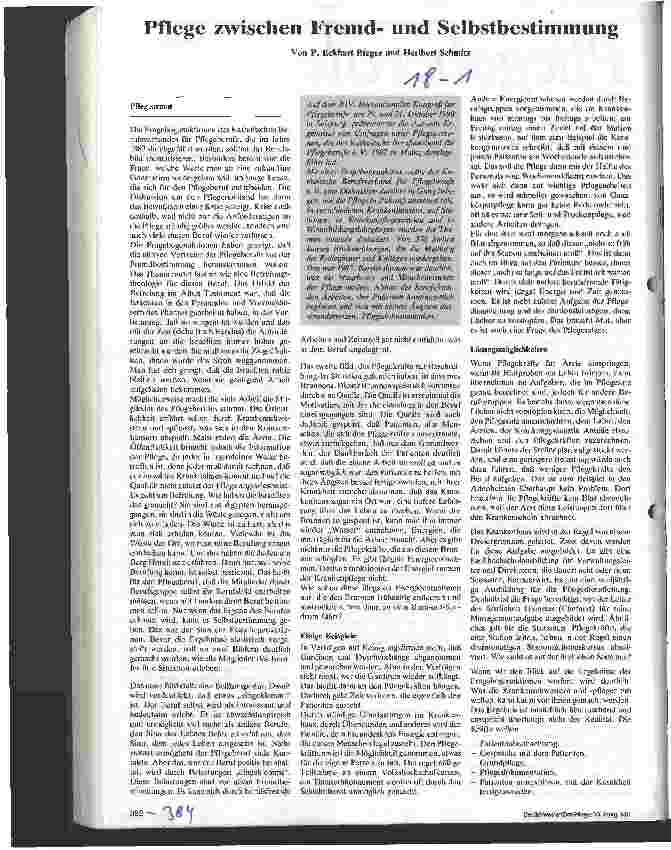 Vorschauseite 1: Pflege zwischen Fremdund Selbstbestimmung