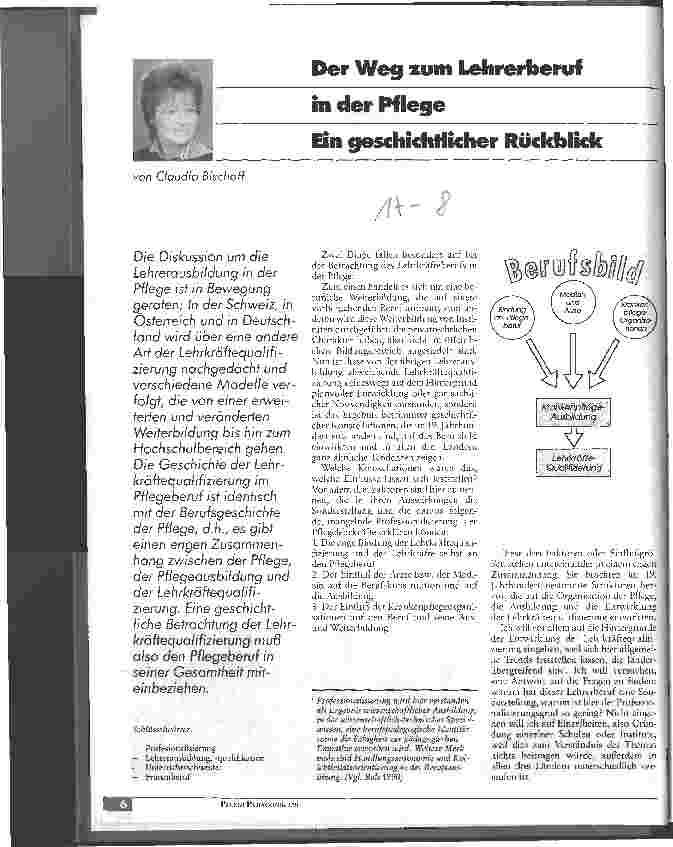 Vorschauseite 1: Der Weg zum Lehrerberuf in der Pflege - ein geschichtlicher Rückblick