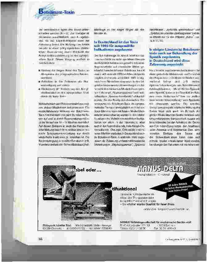 Vorschauseite 3: Vom tödlichen Gift zum Therapeutikum:Grundlagen der Therapie mit Botulinumtoxin A bei Spastik und Erkrankungen mit erhöhter Muskelaktivität