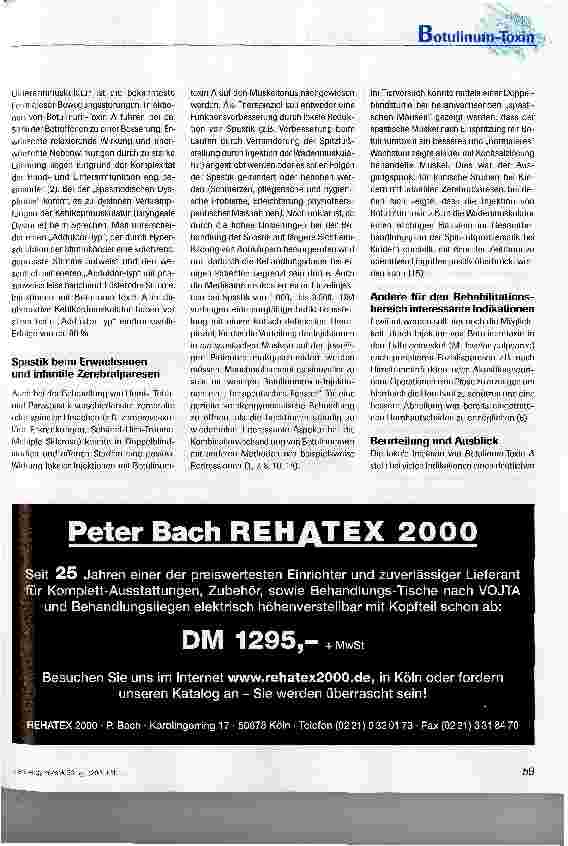 Vorschauseite 6: Vom tödlichen Gift zum Therapeutikum:Grundlagen der Therapie mit Botulinumtoxin A bei Spastik und Erkrankungen mit erhöhter Muskelaktivität