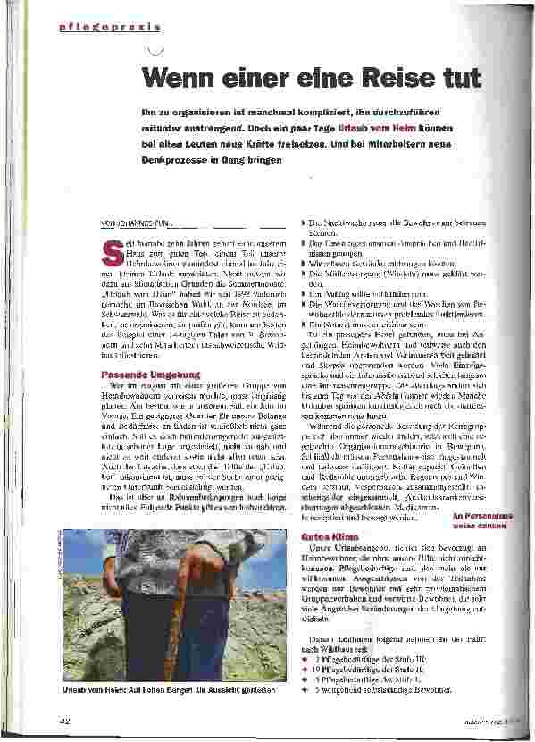 Vorschauseite 1: Wenn einer eine Reise tut