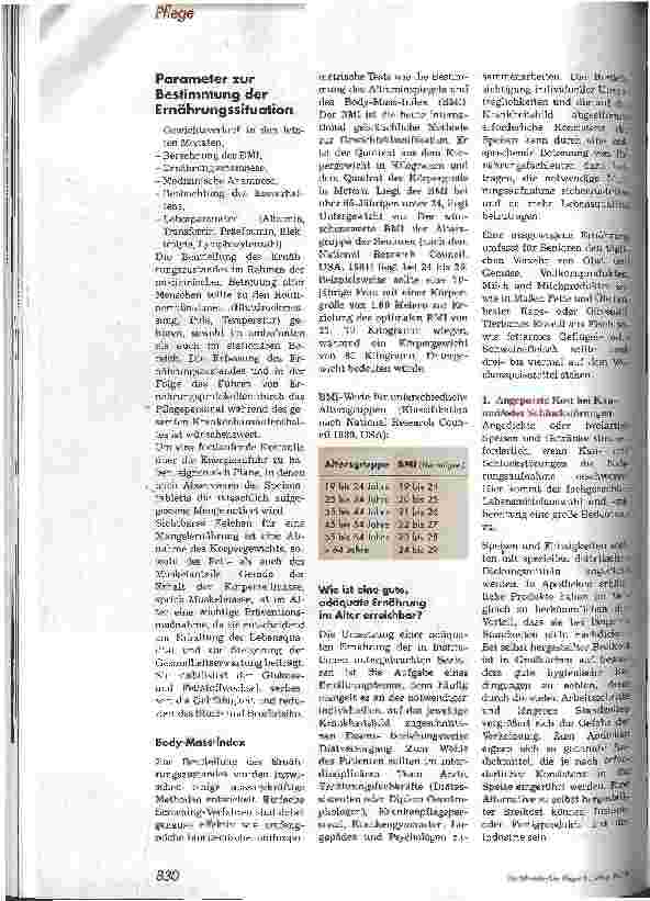 Vorschauseite 4: Klinische Ernährungsregimes bei mangelernährten Senioren Geriatrische Pflege