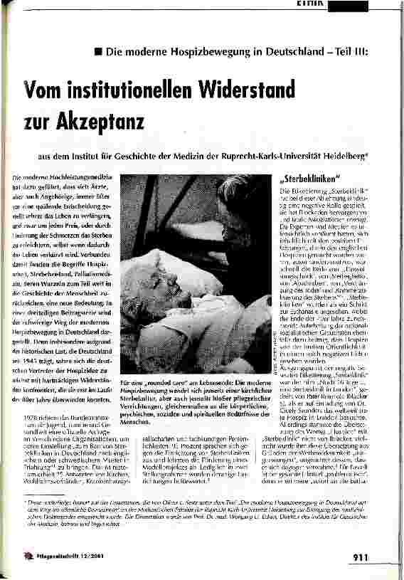Vorschauseite 1: Vom institutionellen Widerstand zur Akzeptanz aus dem Institut für Geschichte der Medizin der Ruprecht-Karls-Universität Heidelberg - Teil III