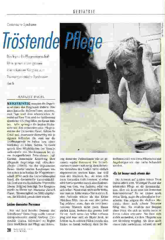 Vorschauseite 1: Tröstende Pflege Geriatrische Syndrome