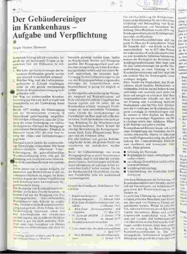 Vorschauseite 1: Der Gebäudereiniger im Krankenhaus - Aufgabe und Verpflichtung