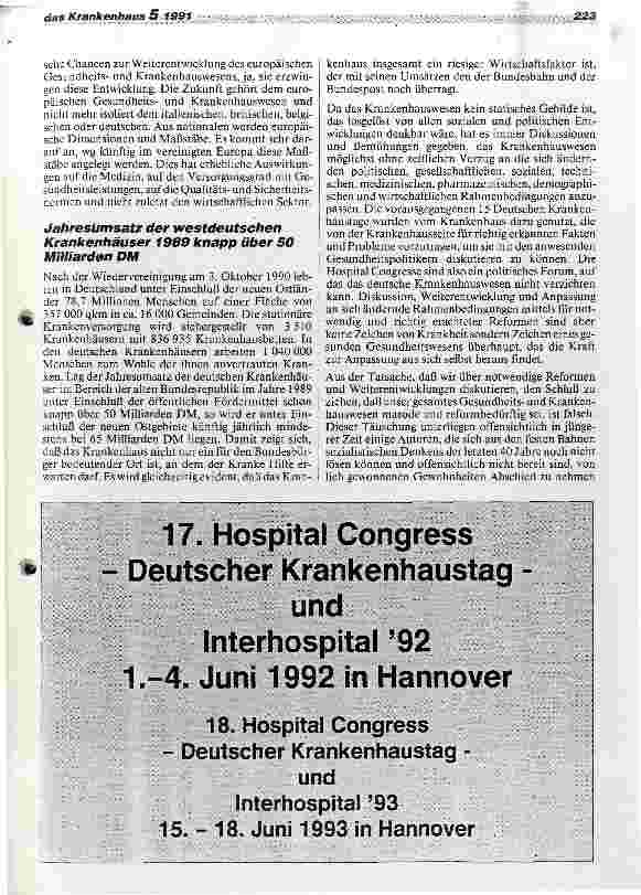 Vorschauseite 2: Aktuelle Krankenhauspolitik in der Bundesrepublik Deutschland am Vorabend der Realisierung des EG-Binnenmarktes - Rede