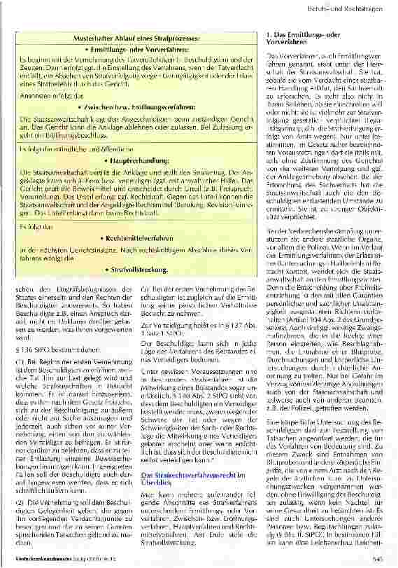 Vorschauseite 2: Das Strafprozessrecht: Was man wissen sollte