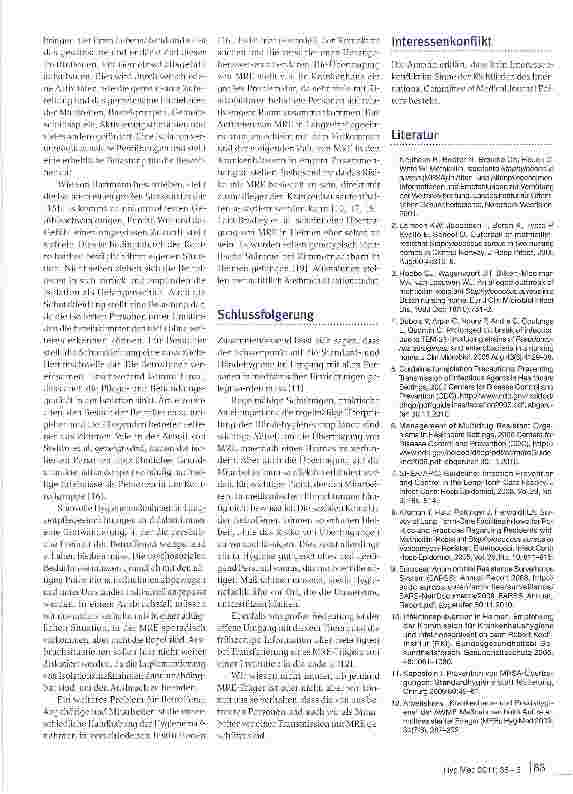 Vorschauseite 3: Multiresistente Erreger in LangzeitpflegeeinrichtungenMultidrug resistant organisms in Long-Term Care Facilities
