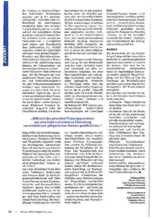 Vorschauseite 3: Zukunftsorientierte Krankenhausplanung