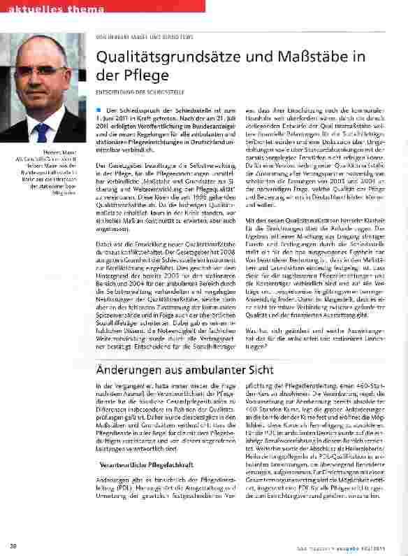 Vorschauseite 1: Qualitätsgrundsätze und Maßstäbe in der Pflege