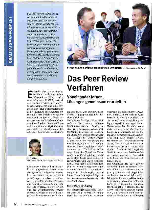 Vorschauseite 1: Das Peer Review Verfahren