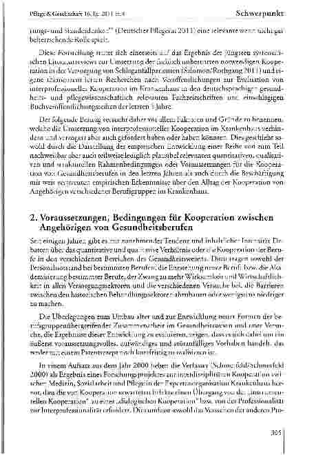 Vorschauseite 3: Wunsch und Wirklichkeit der berufsgruppenübergreifenden Kooperation im Krankenhaus