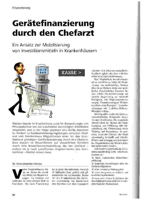 Vorschauseite 1: Gerätefinanzierung durch den Chefarzt
