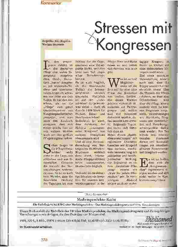 Vorschauseite 1: Stressen mit Kongressen