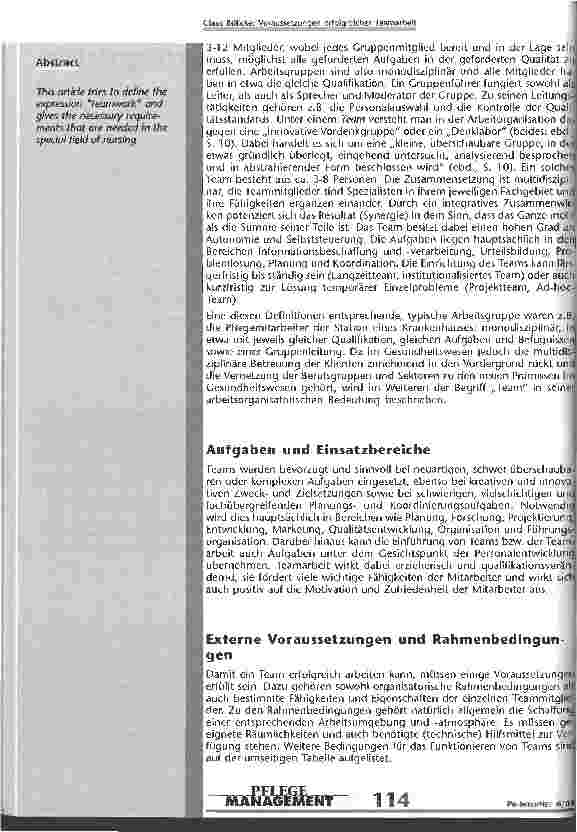 Vorschauseite 2: Voraussetzungen erfolgreicher Teamarbeit