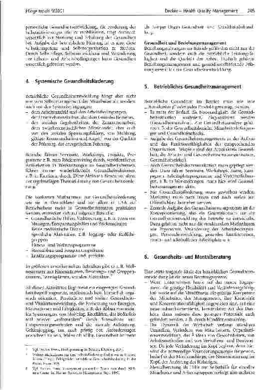 Vorschauseite 6: Health Quality Management Die vier Säulen der Gesundheitsförderung im Betrieb